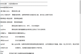 天堂1私服游戏常用指令大全